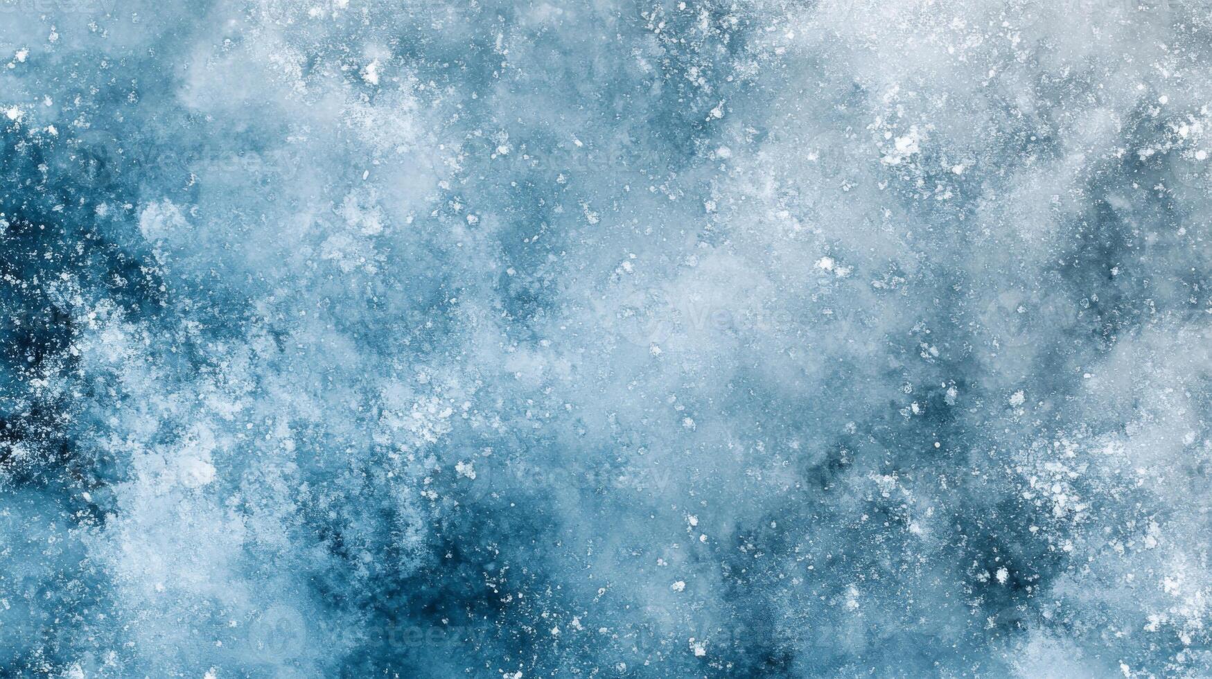 A Close-Up View of Frozen Water with Air Bubbles and White Spots photo
