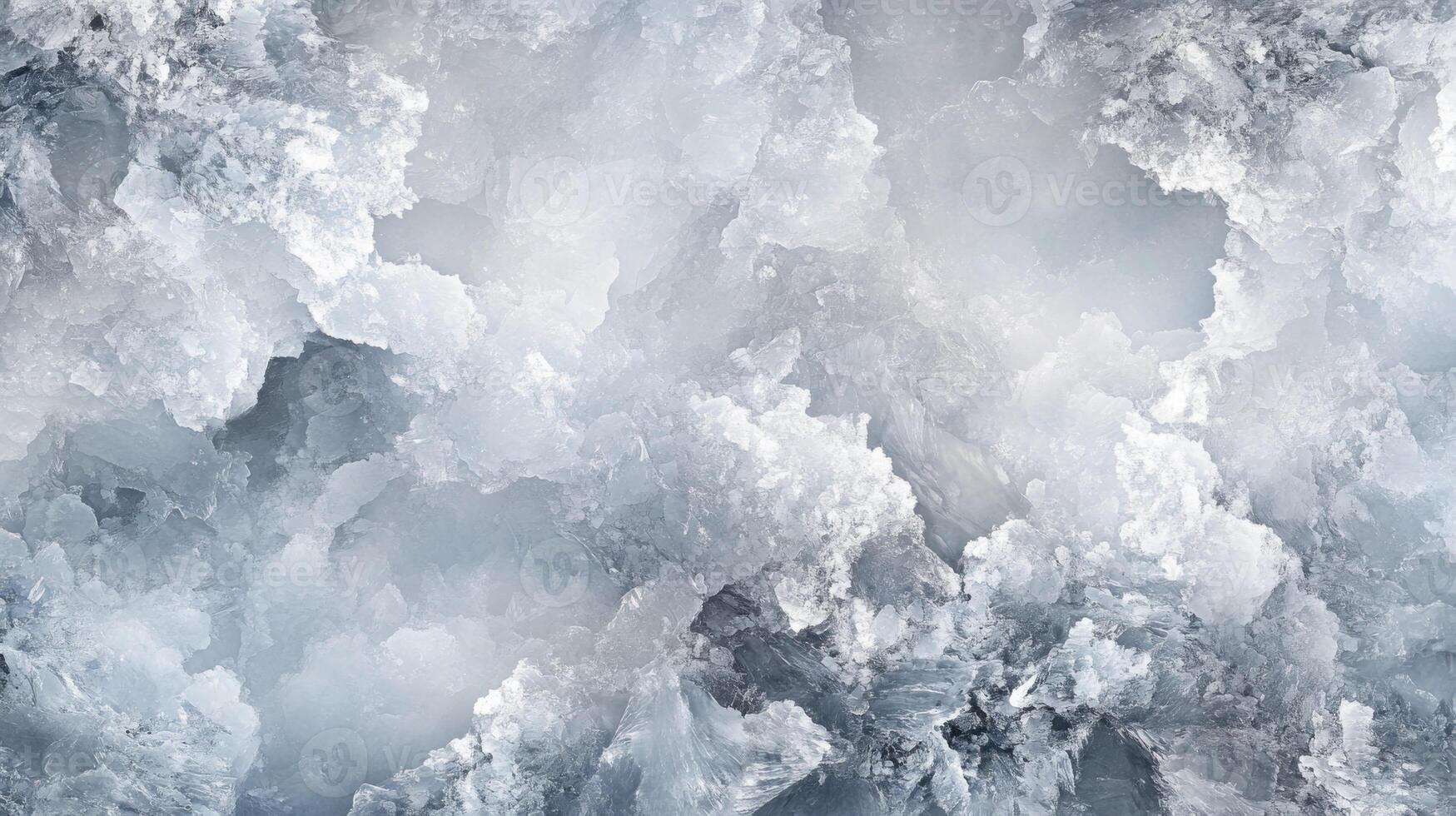 Abstract Texture of Frosted Ice with Irregular Shapes and Crystalline Details photo