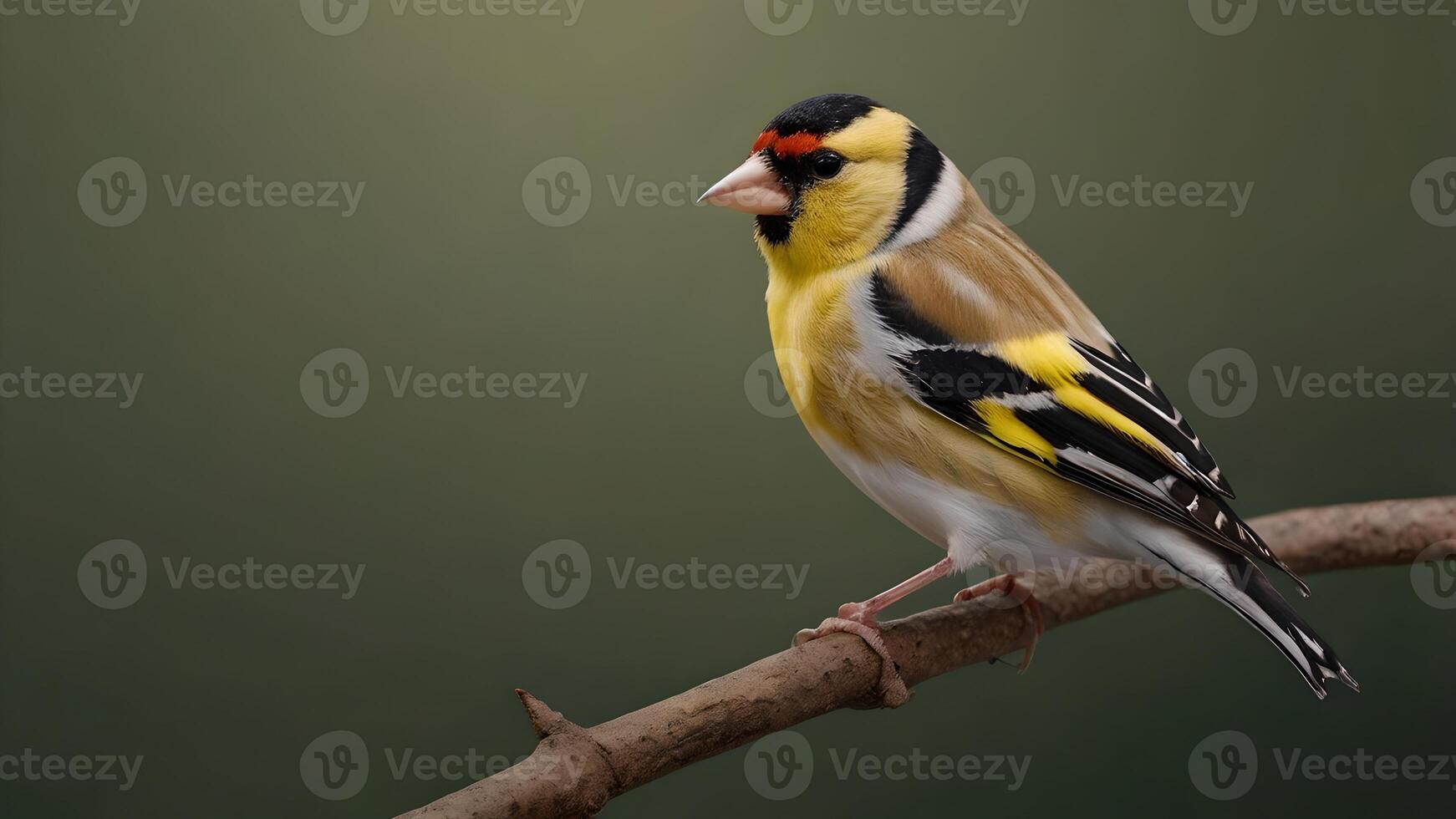 Goldfinch Bird Perched on a Branch photo