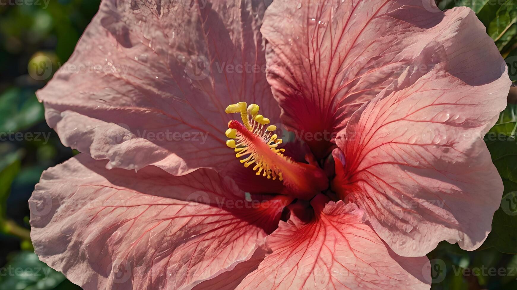Delicate Pink Hibiscus in Sunlight photo