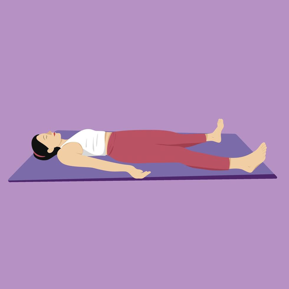 Yoga Pose Final Resting Pose Savasana vector