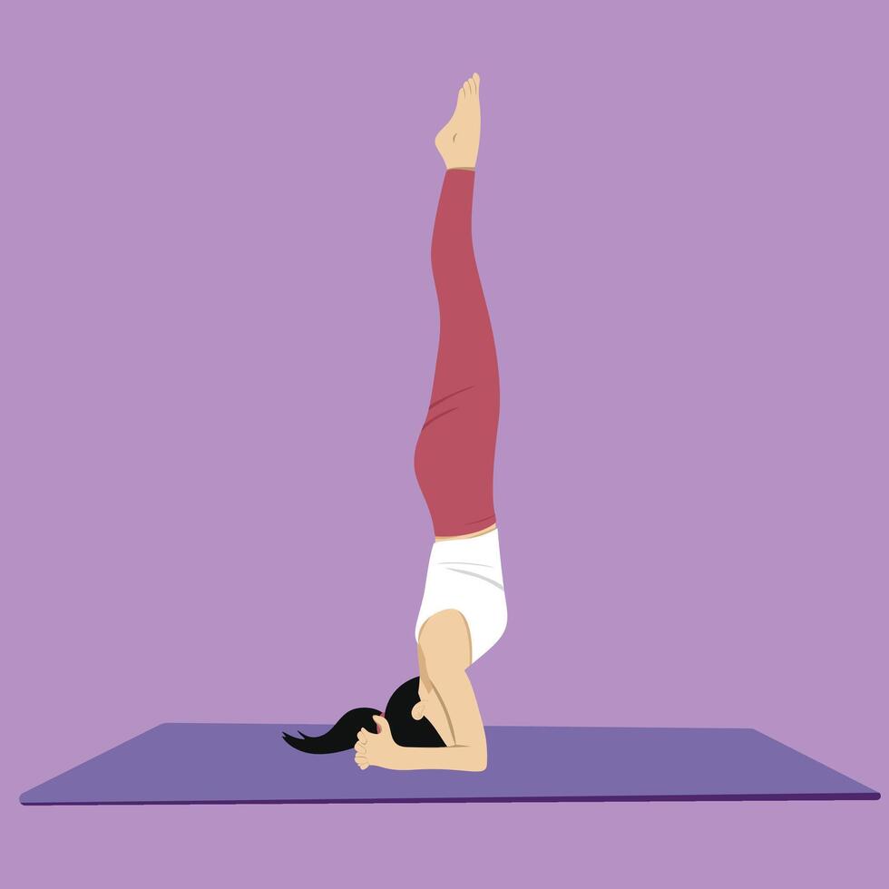 yoga pose extended side angle pose vector