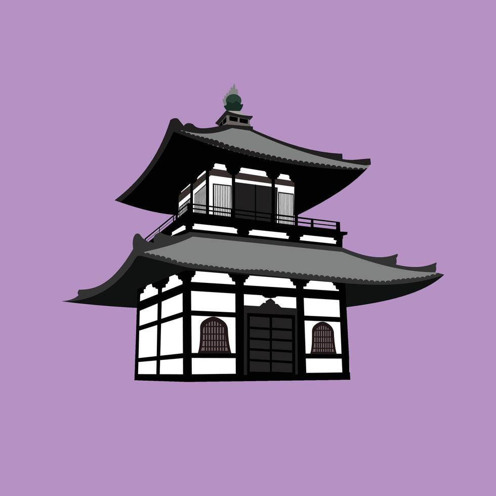 Shokoku ji Temple in Kyoto, Japan Landmark and shirine vector