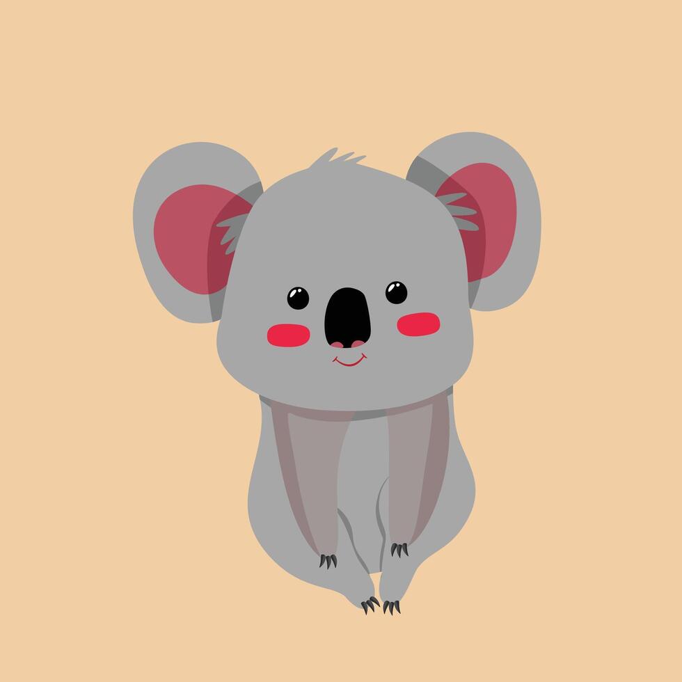 a picture of a cute little koala vector