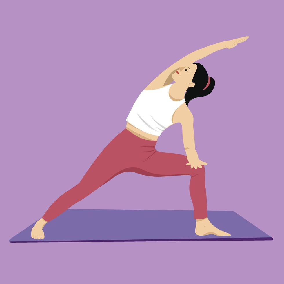 Yoga Pose Side angle pose vector