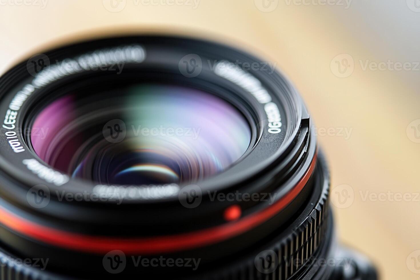 Close-up of a camera lens with shallow depth of field photo