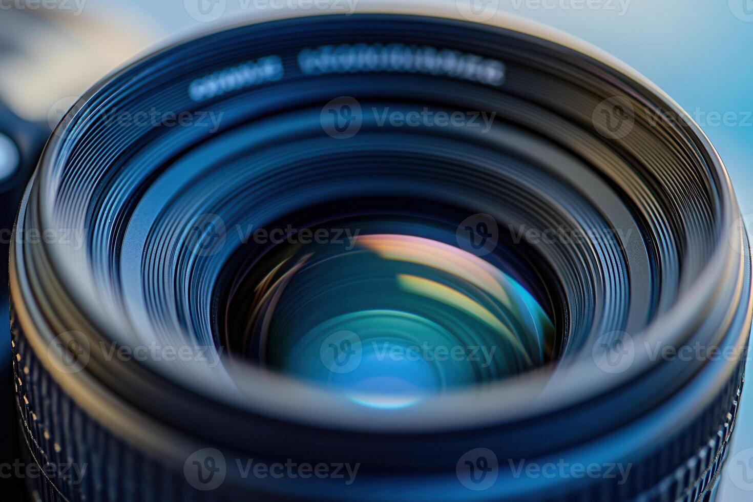 A close up of a camera lens photo