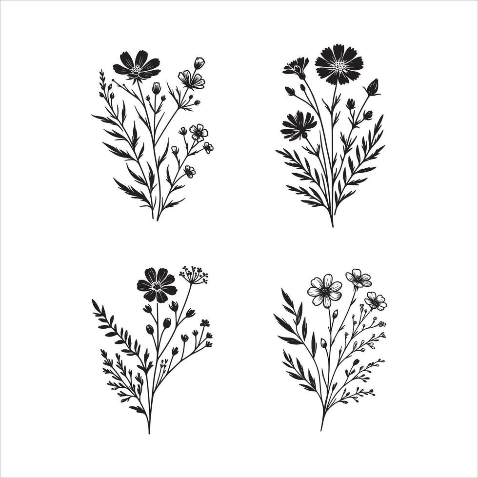 A Canvas of Wildflowers vector