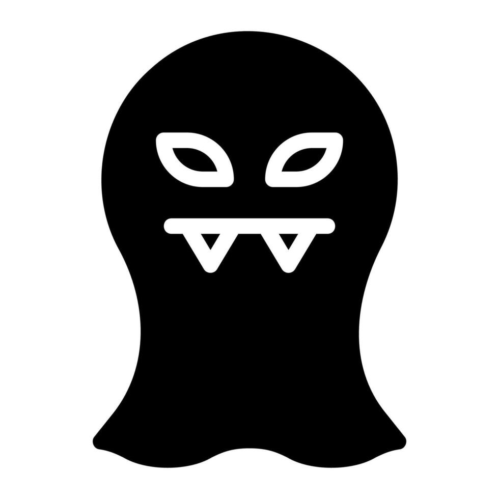 spooky halloween glyph icon vector
