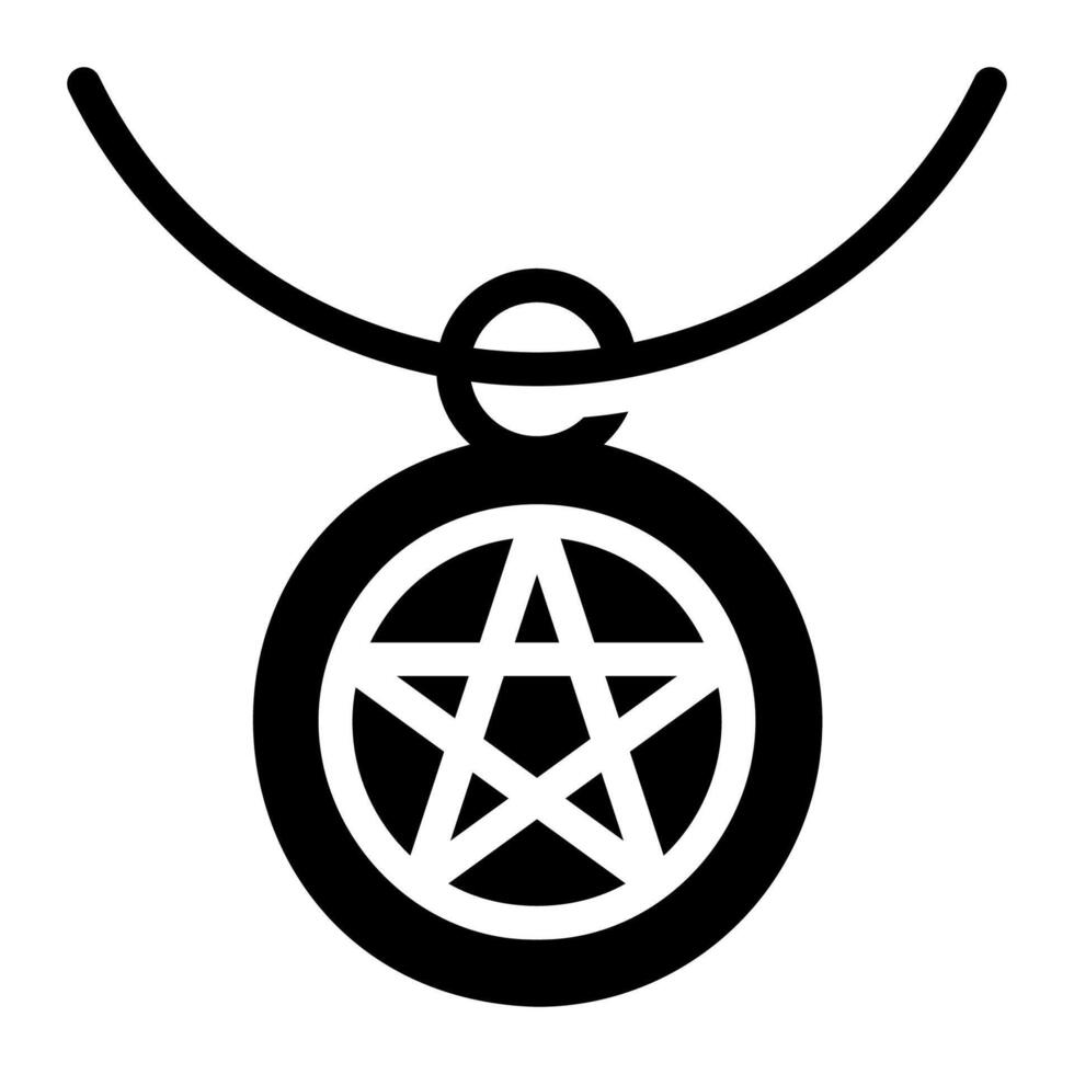 necklace glyph icon vector