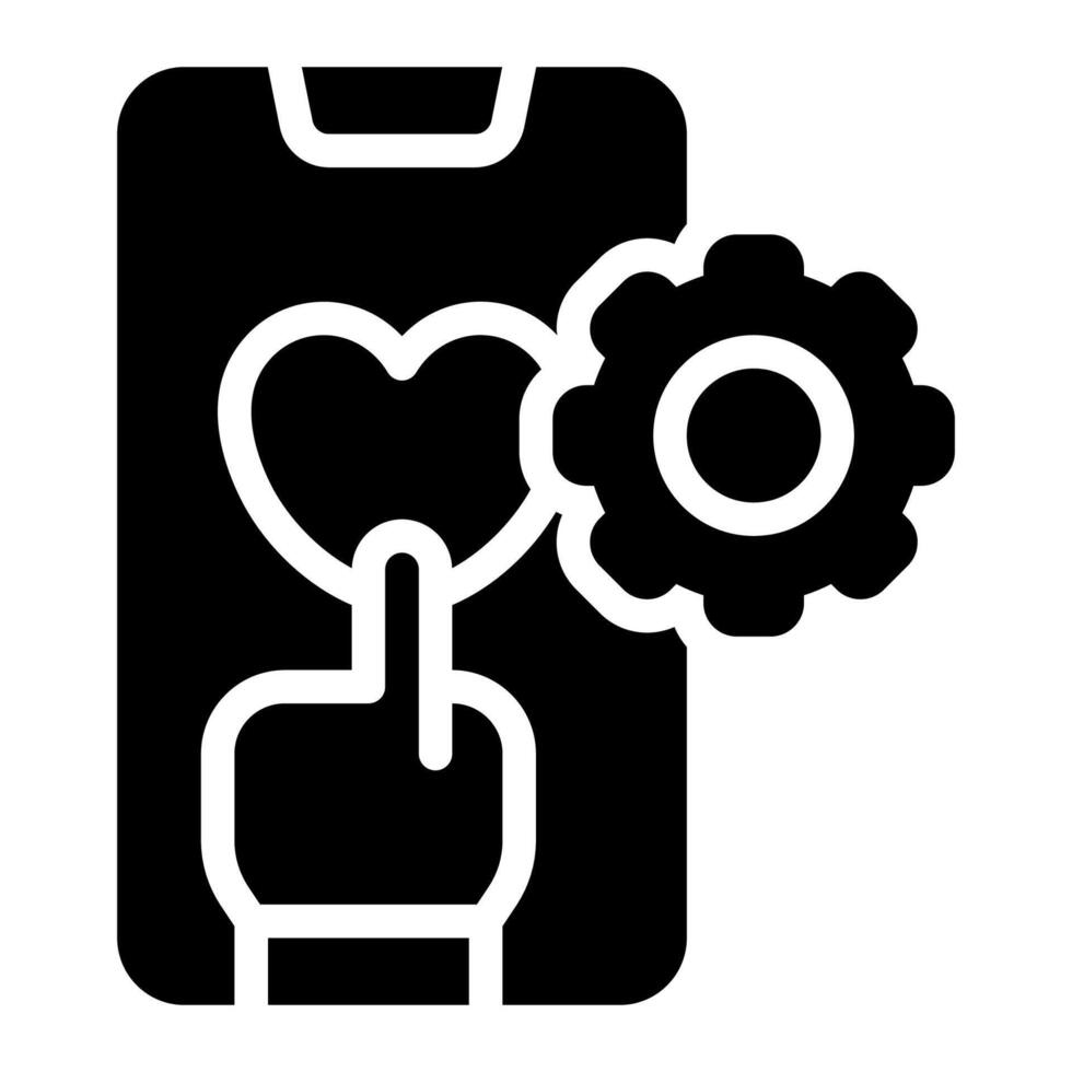 customer relationship management glyph icon vector