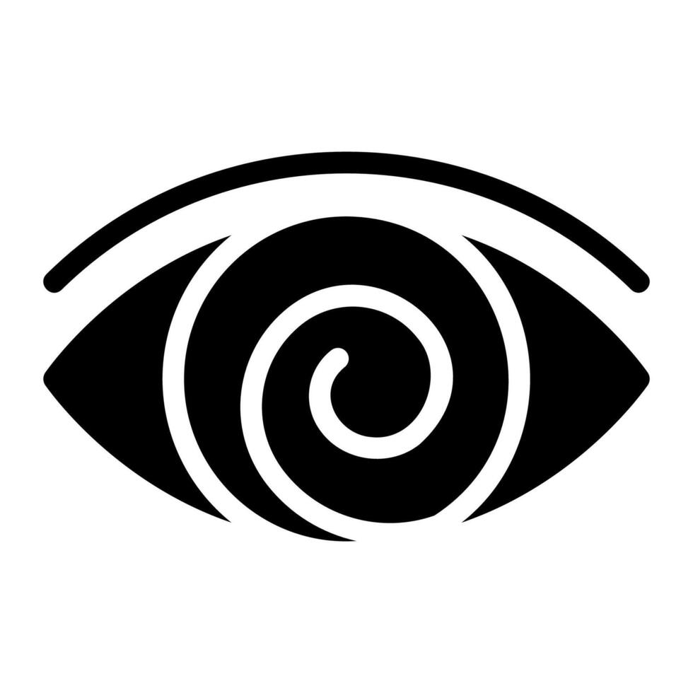 hypnosis glyph icon vector