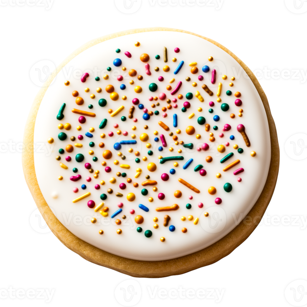 Isolated Sugar Cookie Design with Detailed Texture in Format png