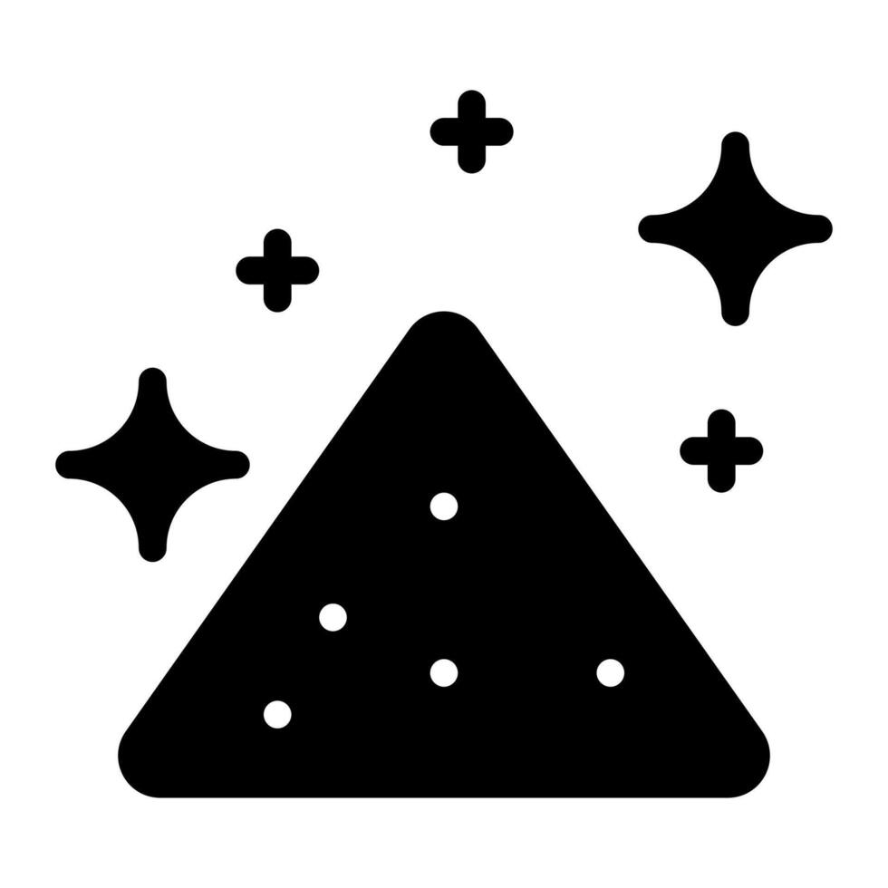magic dust glyph icon vector
