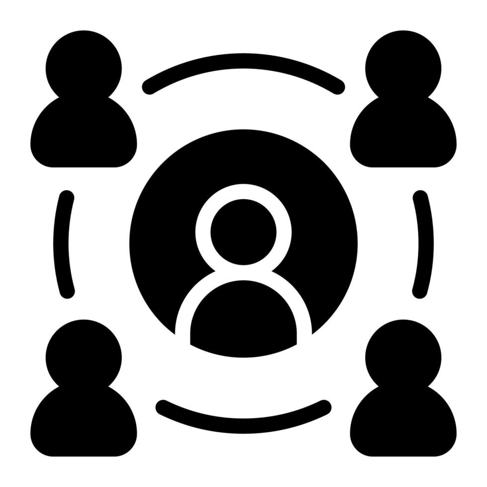 social reach glyph icon vector