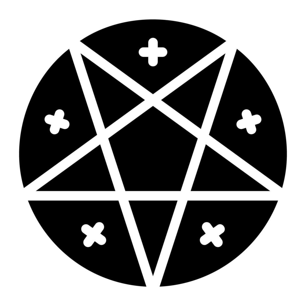 pentagram glyph icon vector