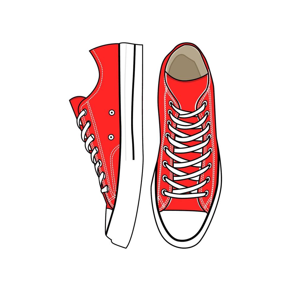 Shoe Sneakers Low Image And Illustration On White Background vector
