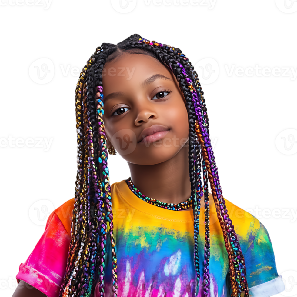 Black girl in punk dress png