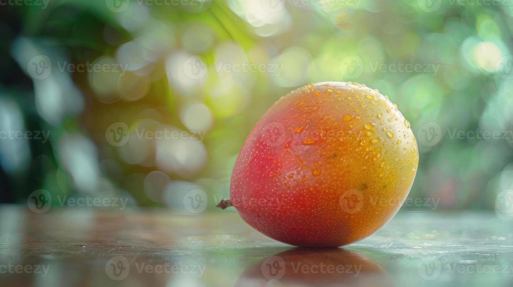 A mango on a table photo