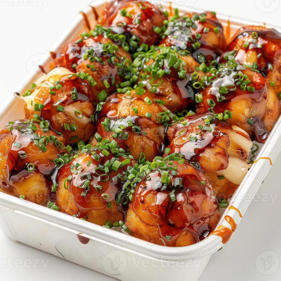 An image of a delicious skewered sweet potato wedges covered in melted cheese and dipped into barbec photo