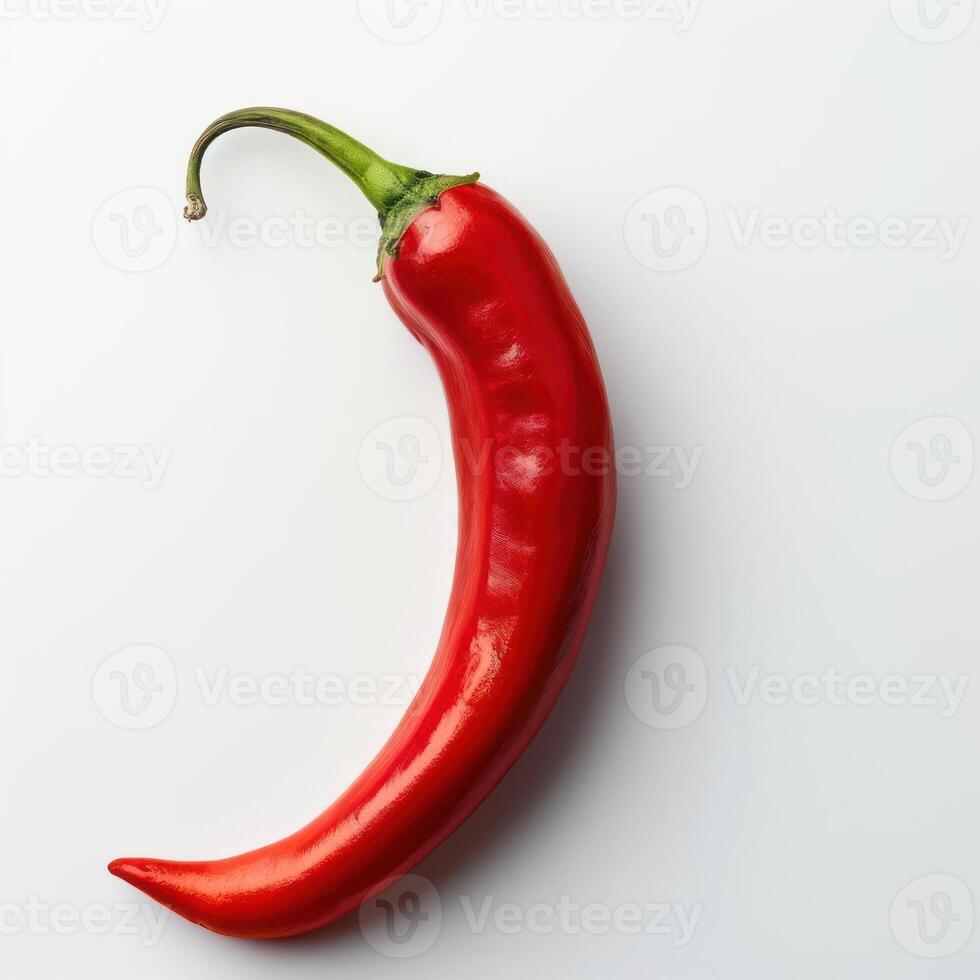 Red peppercini in a white background. photo
