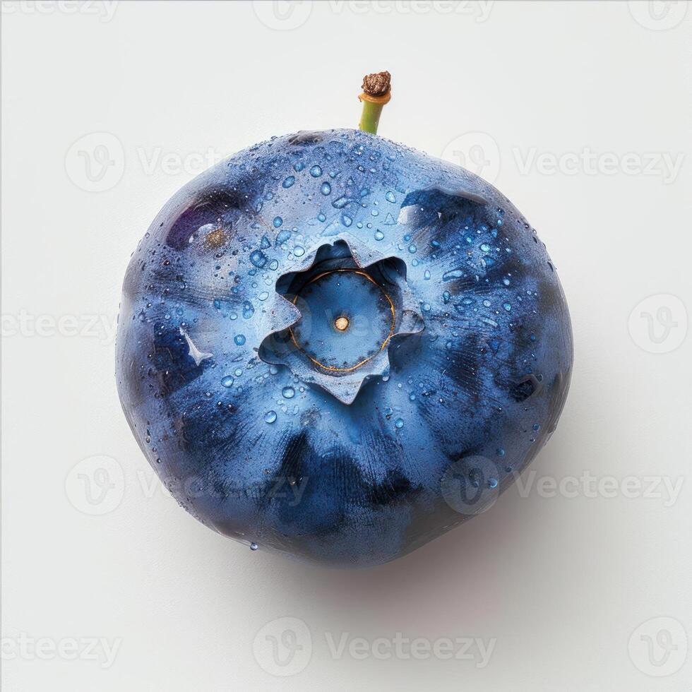 Decorative blueberry on display with a star-shaped hole in the center, photo