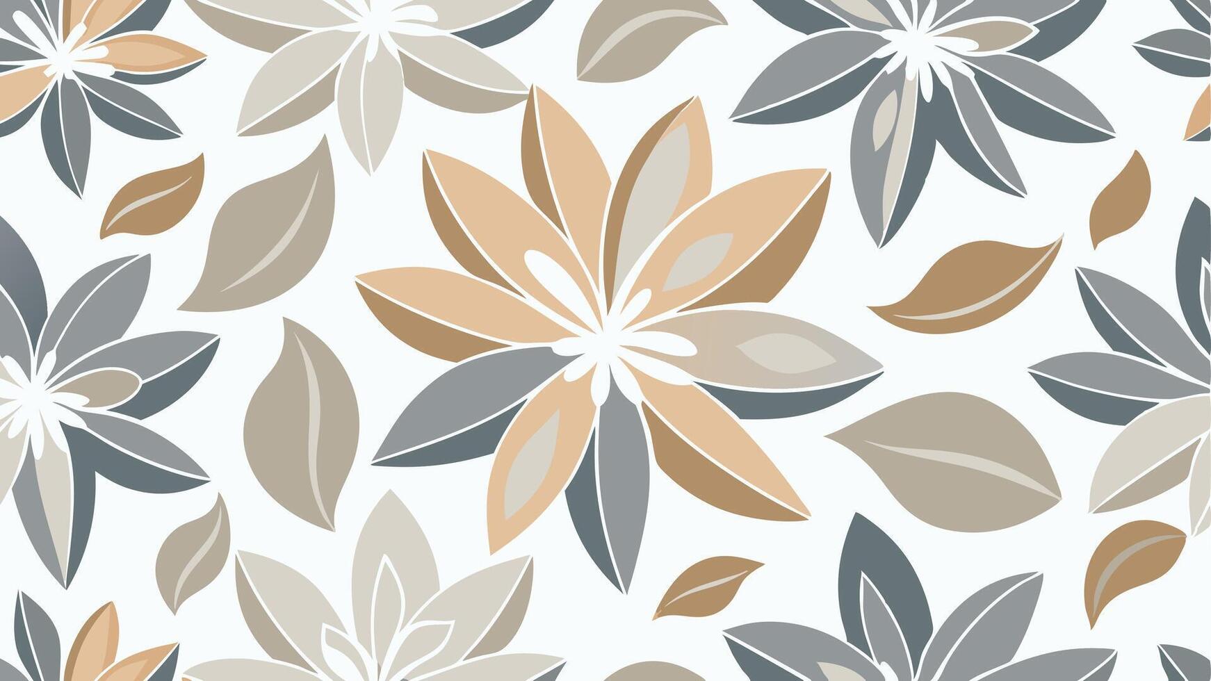 a floral pattern with leaves and flowers vector