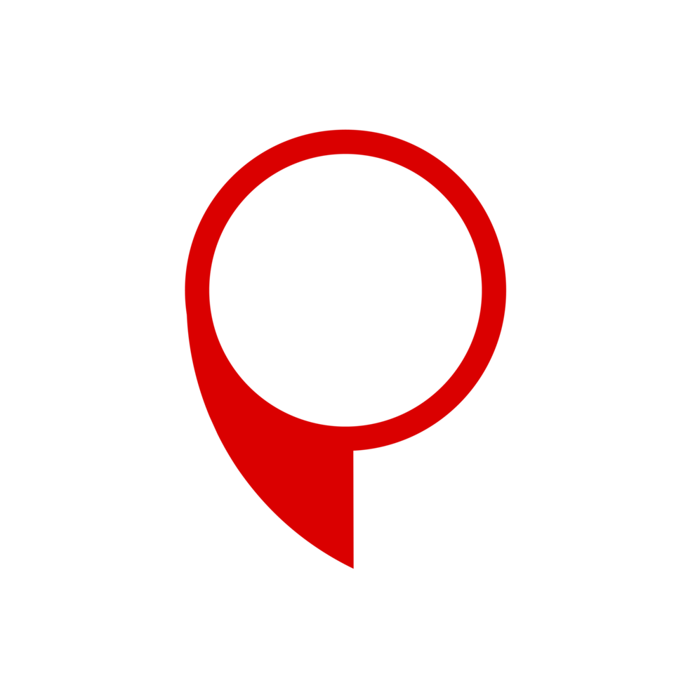 Minimalist map pin icon png