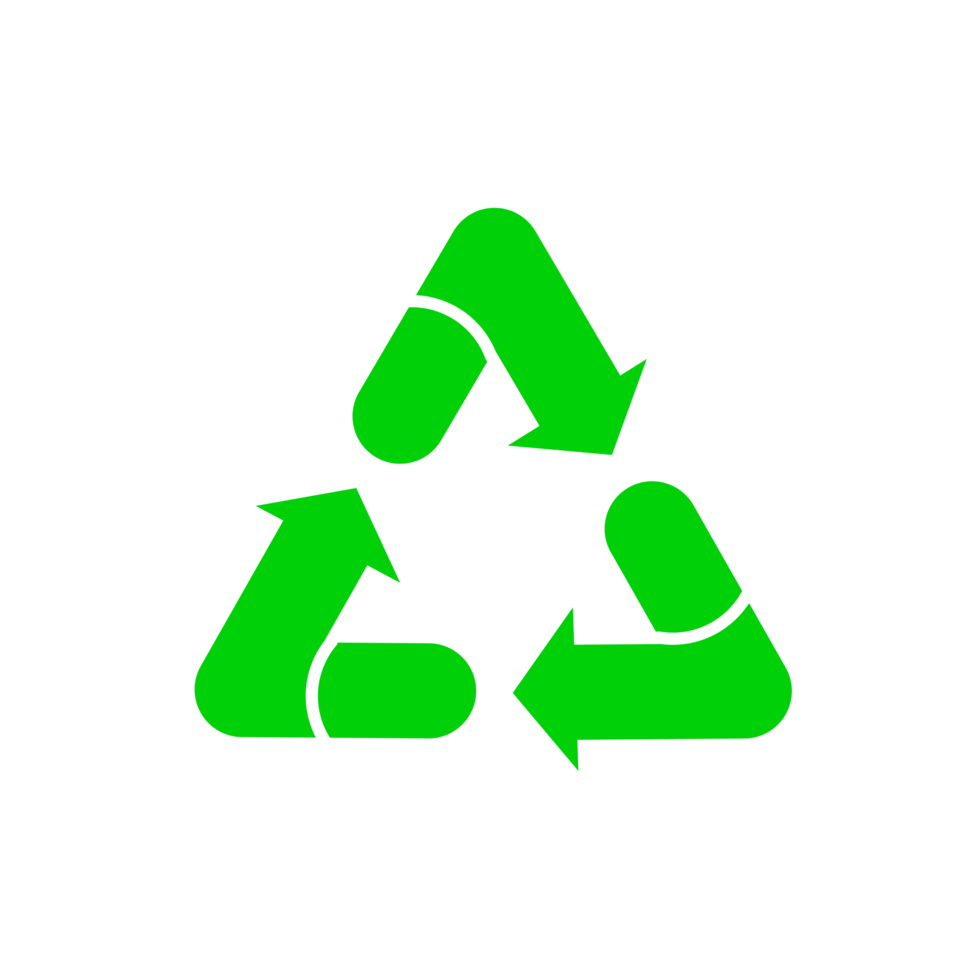 Recycle sign. Trash dustbin logo. Garbage reuse treatment disposal separate. Flat minimalist design. png