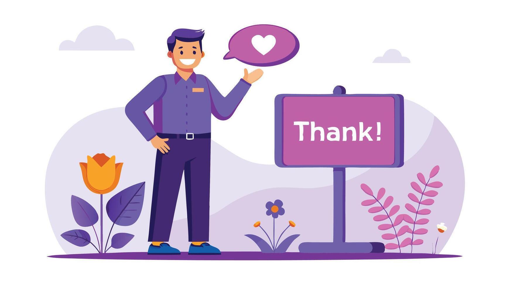 thank sign illustration vector