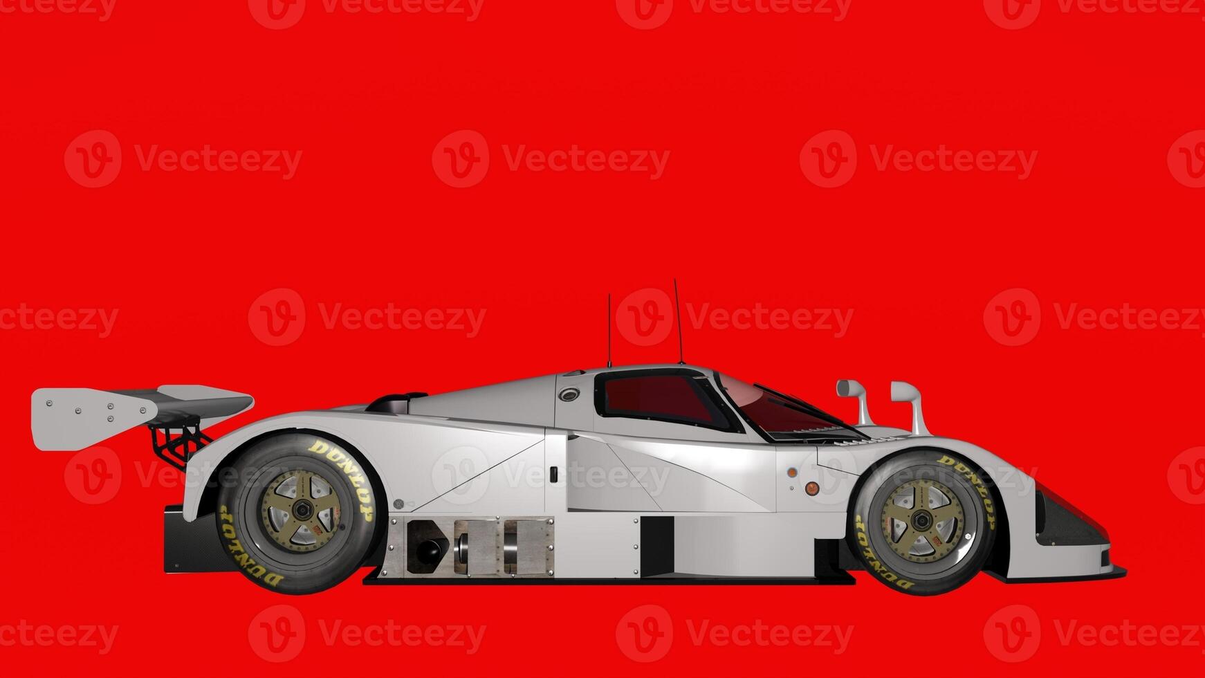 A racing car on a red background photo