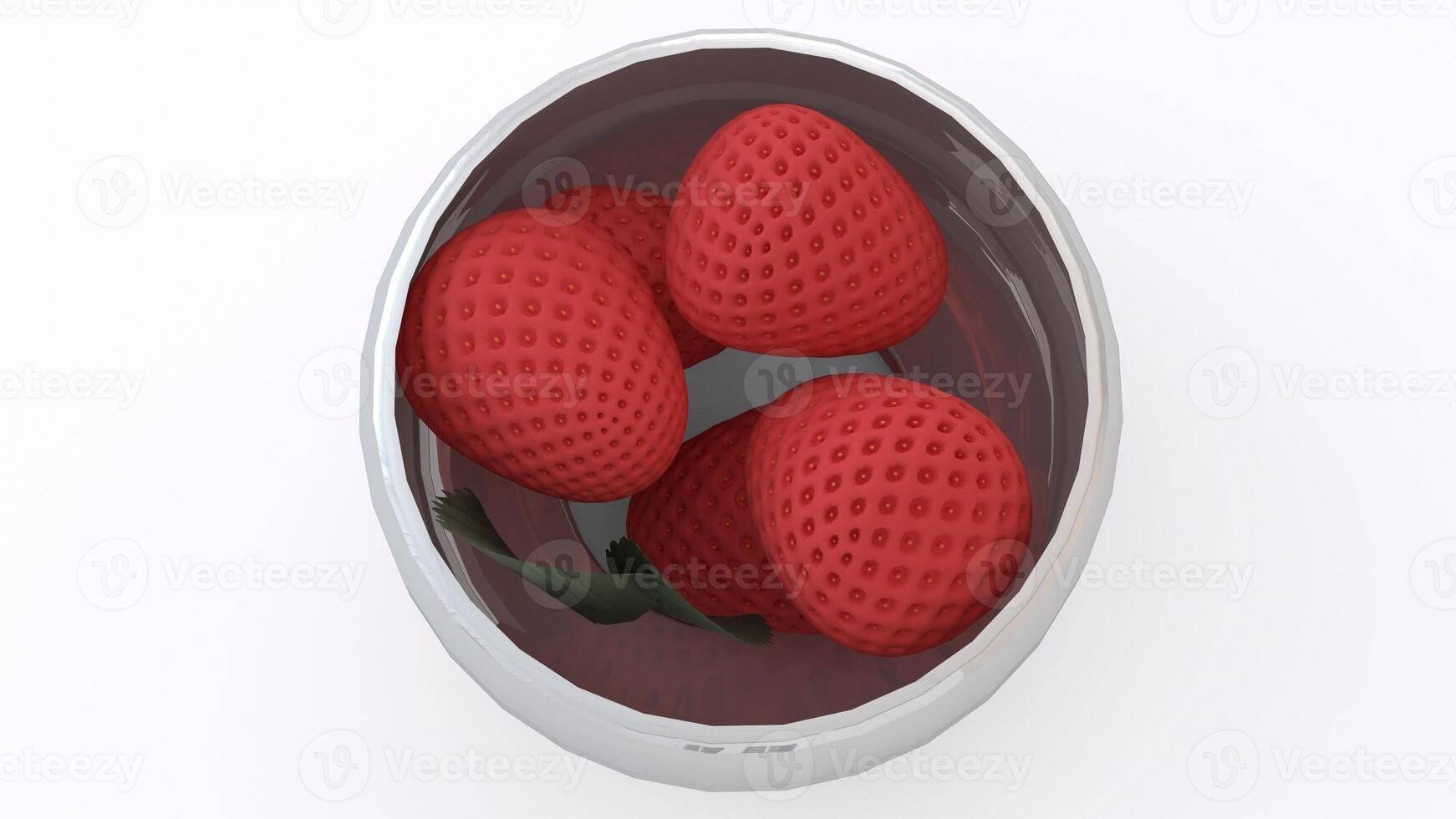 fresh strawberry in bowl photo