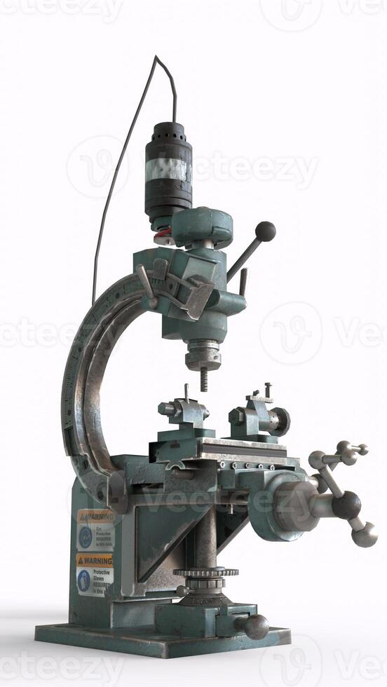 advanced machine with white background photo