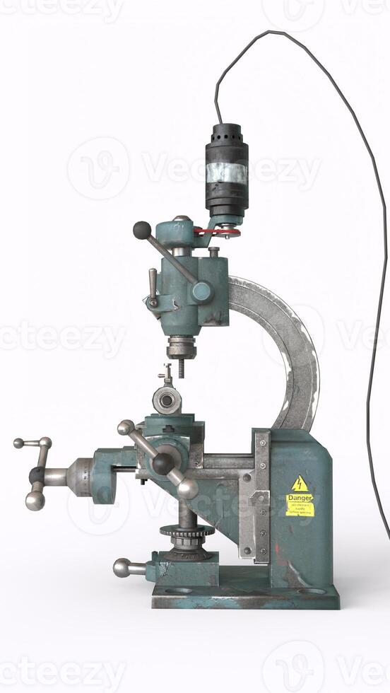 advanced machine with white background photo