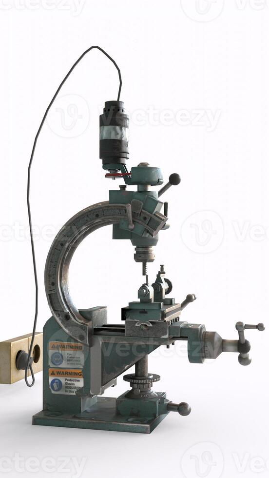 advanced machine with white background photo
