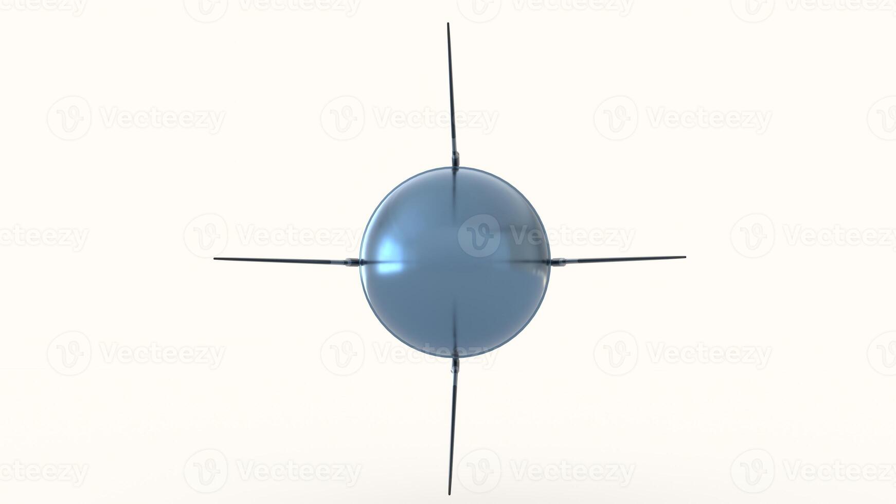 Artificial satellite with white background photo