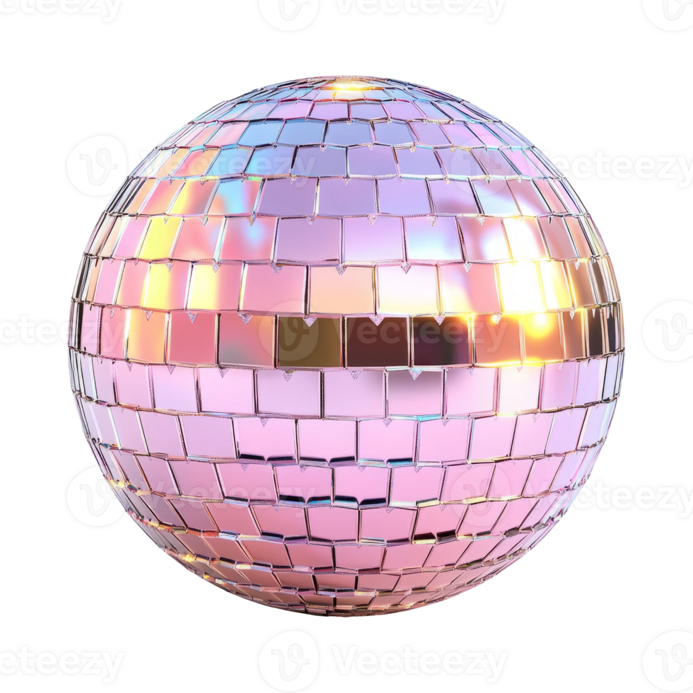 Shiny Disco Ball on Transparent Background png