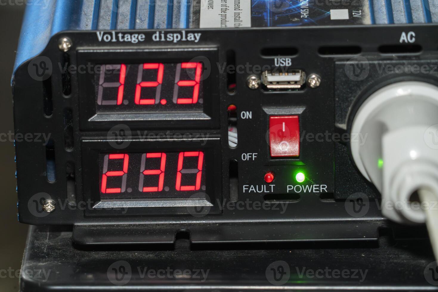 Voltage display unit shows AC and DC readings in a compact design photo