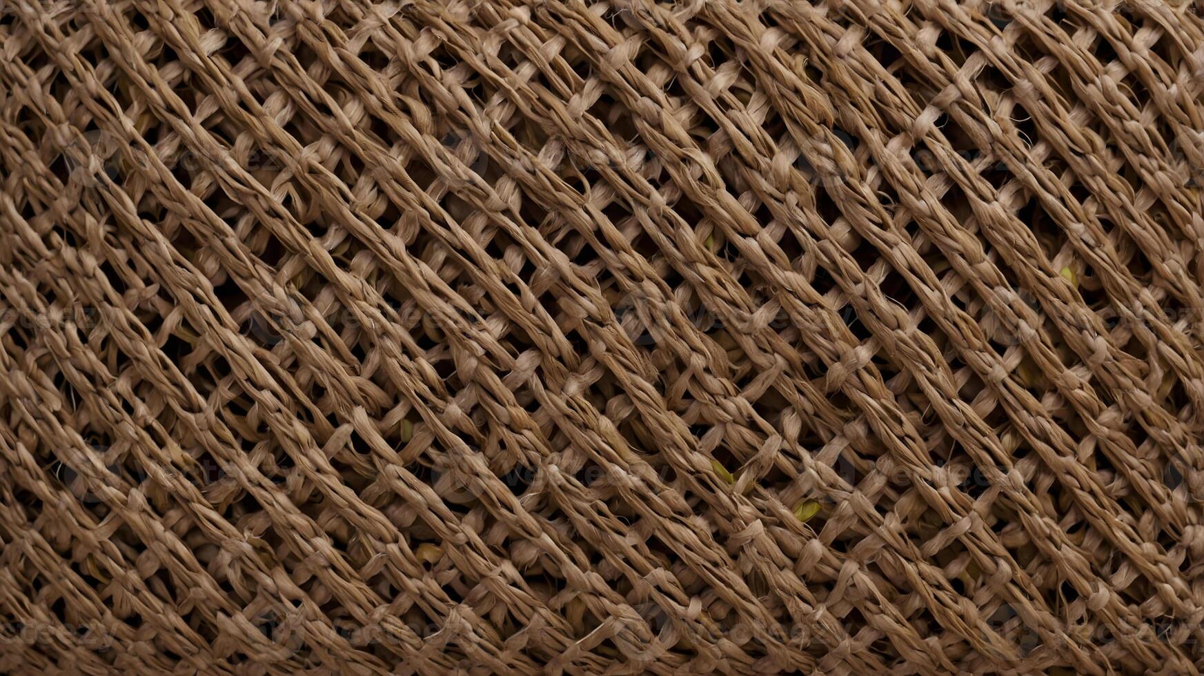 A close up of a wicker basket photo