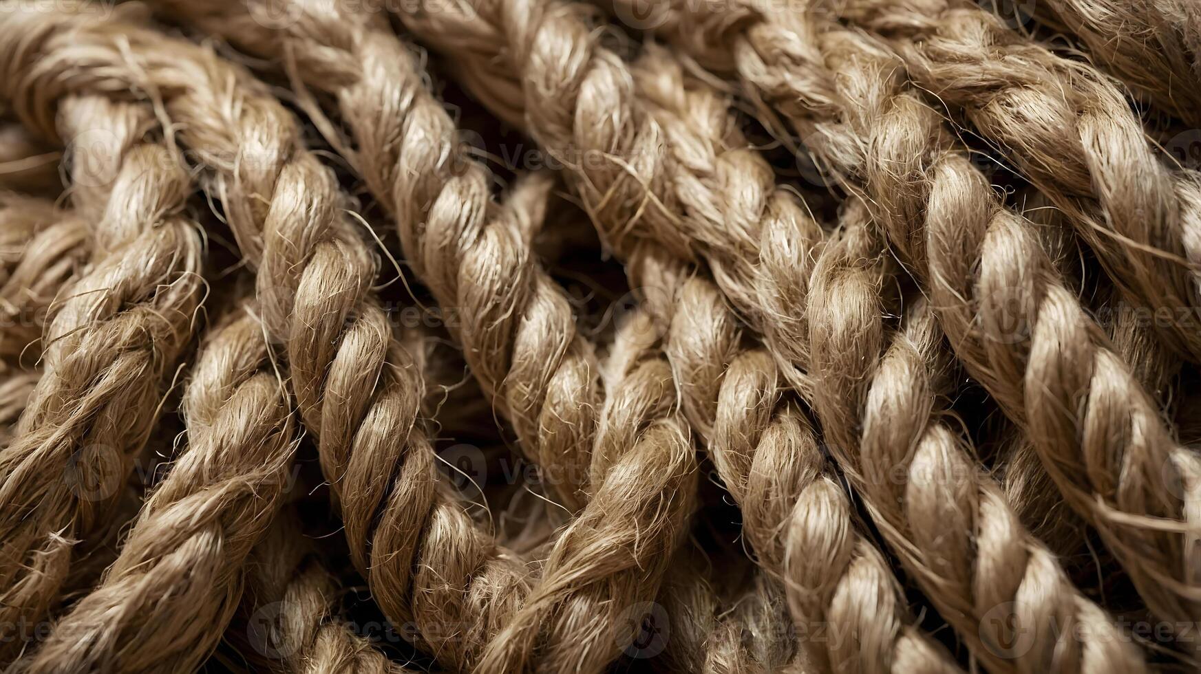 Close up of a rope with some twisted strands photo