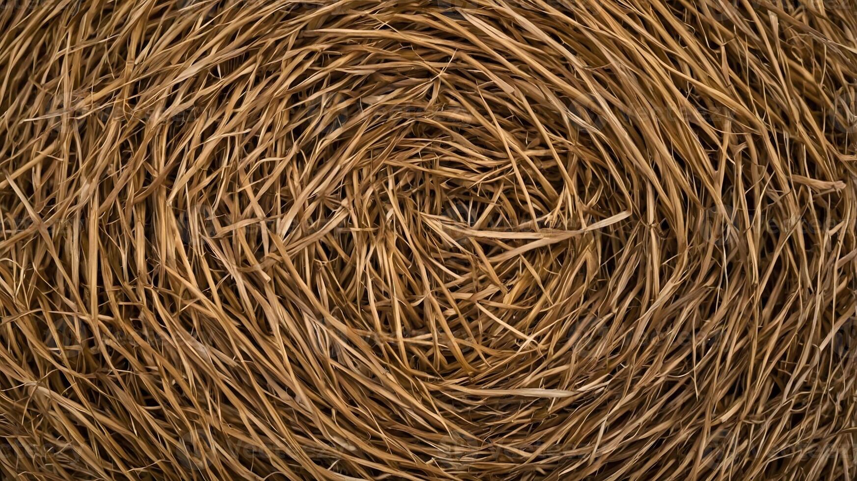 A close up of a hay bale photo