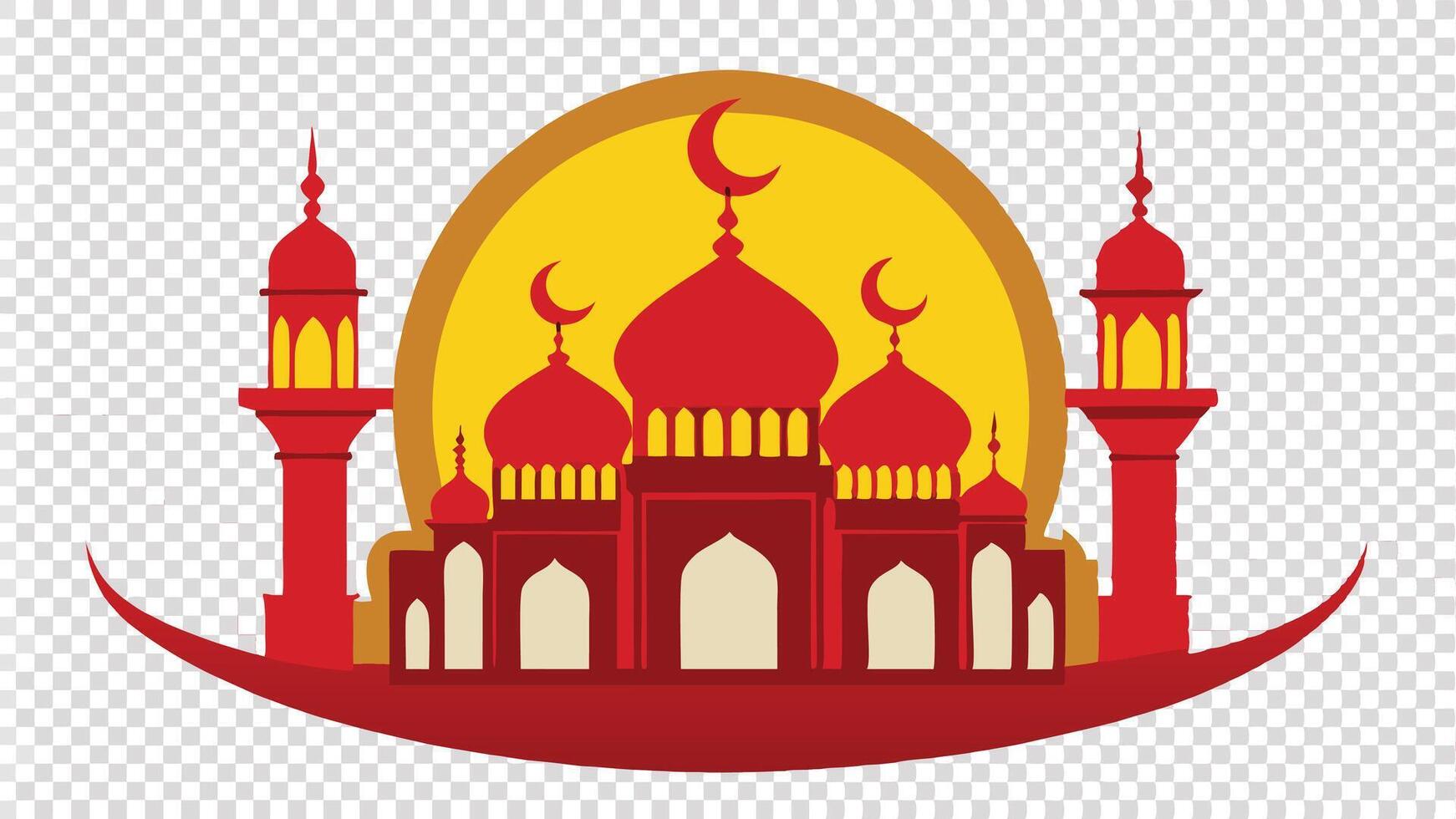 Shab e Barat Islamic night greeting card with arabesque border and moon frame vector