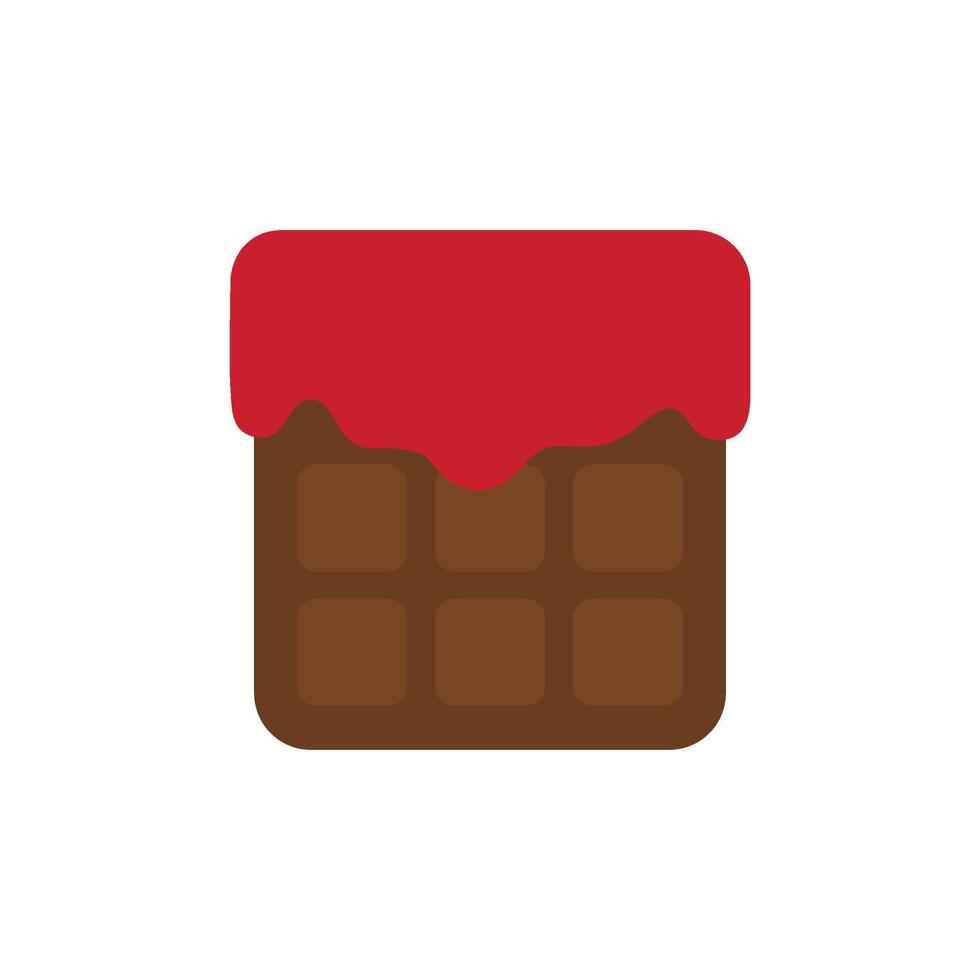 Chocolate bar icon on white background. vector