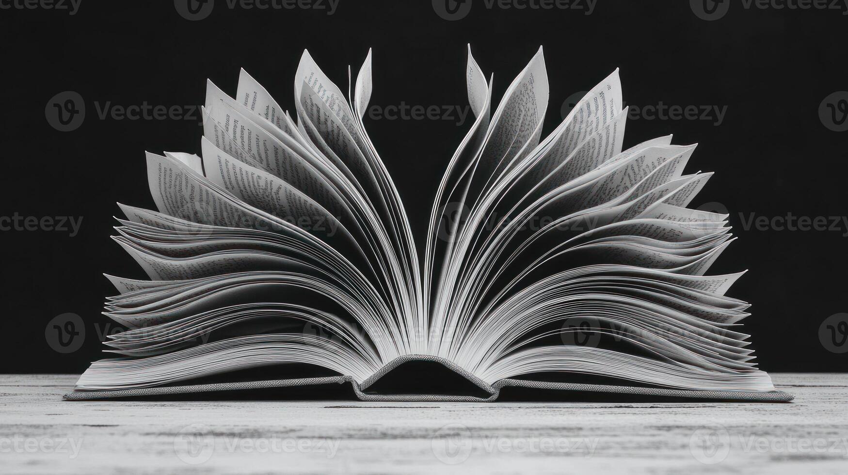 An open book displays its delicate pages in an elegant artistic fashion photo
