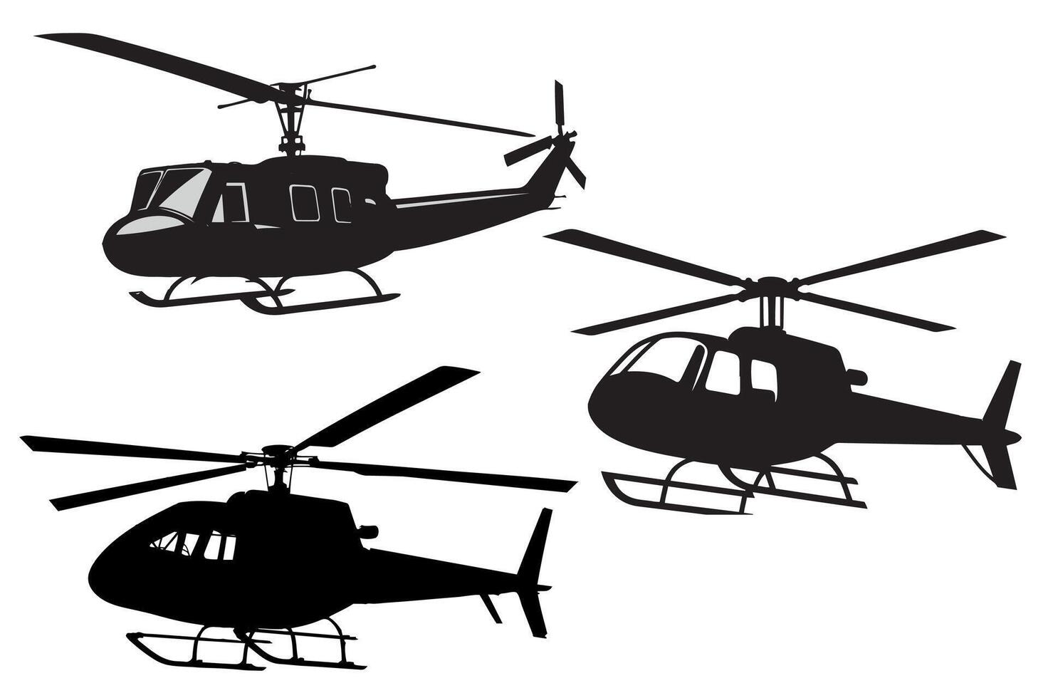 Great for aviation enthusiasts, this helicopter silhouette is versatile and stylish vector