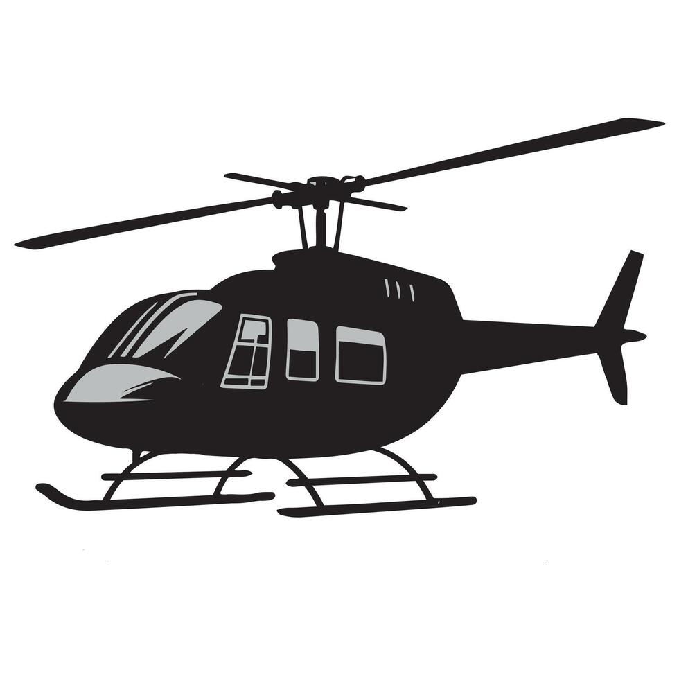 This helicopter silhouette design is perfect for minimalist decor or apparel vector