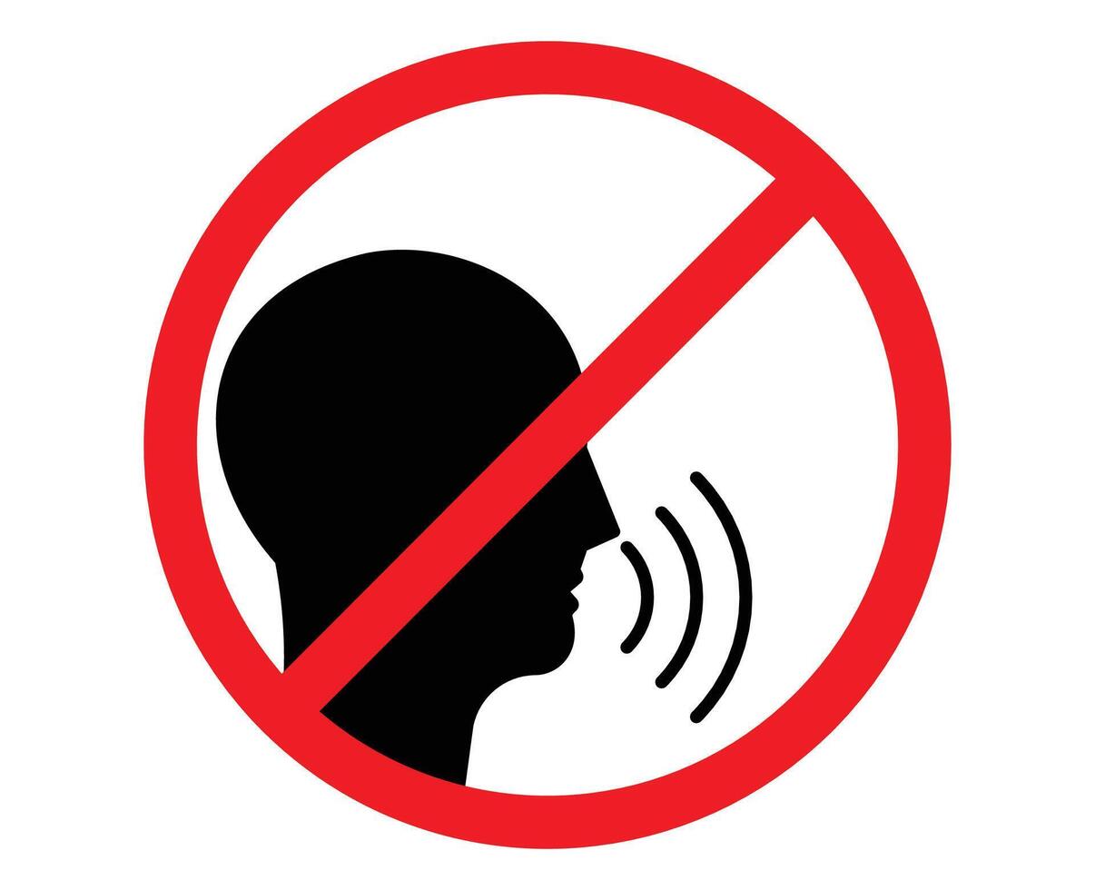 Keep quiet symbol or silent please sign. Crossed person talking vector