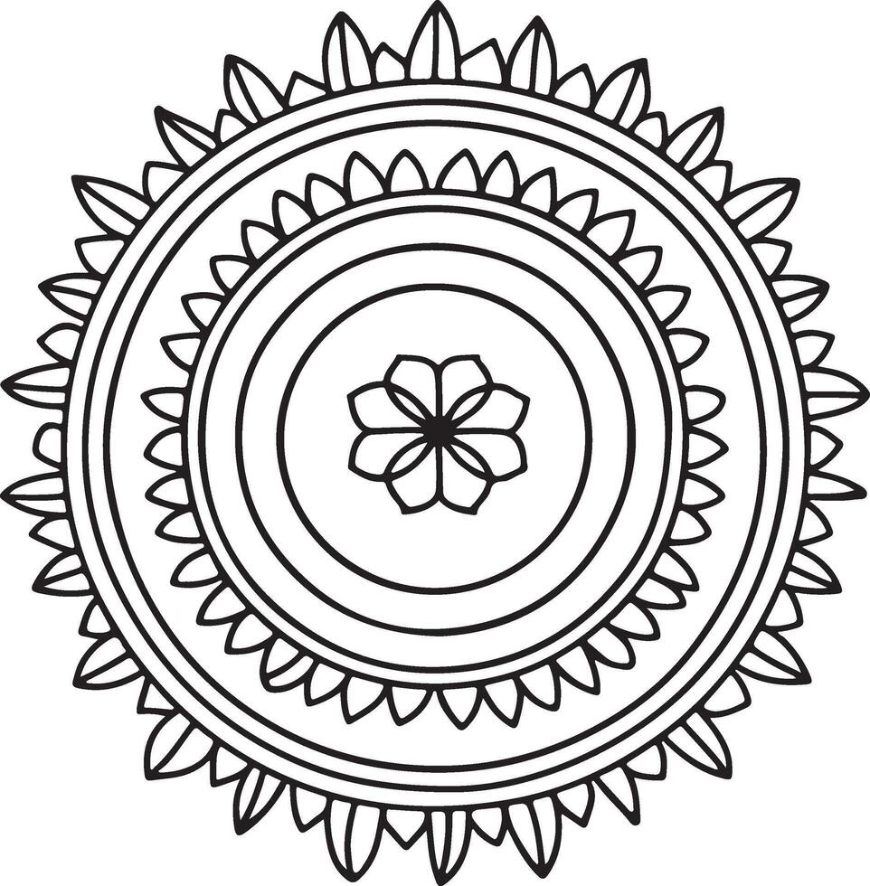 Symmetrical mandala image withe background. vector