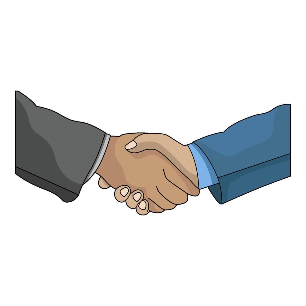 illustration of agreement handshake vector