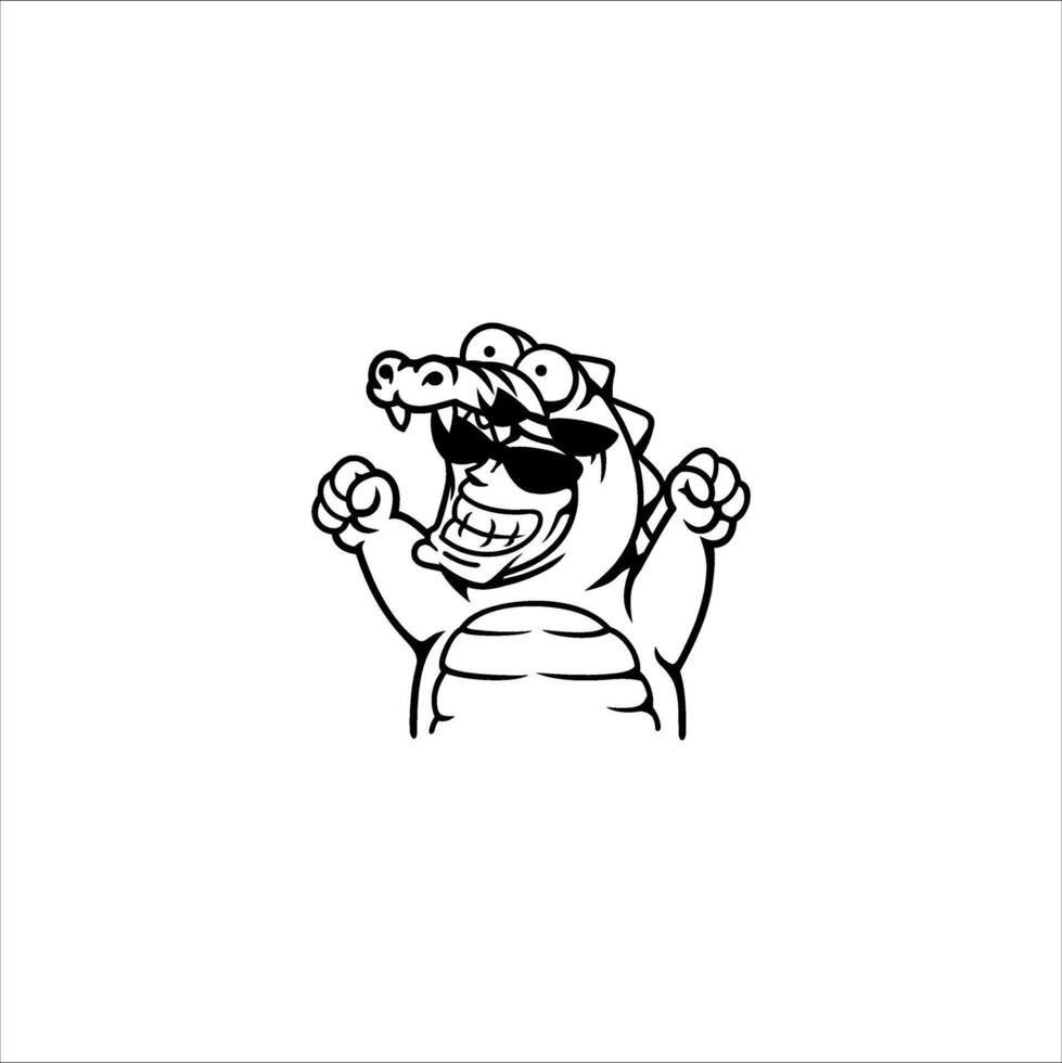 A man disguised as a crocodile vector